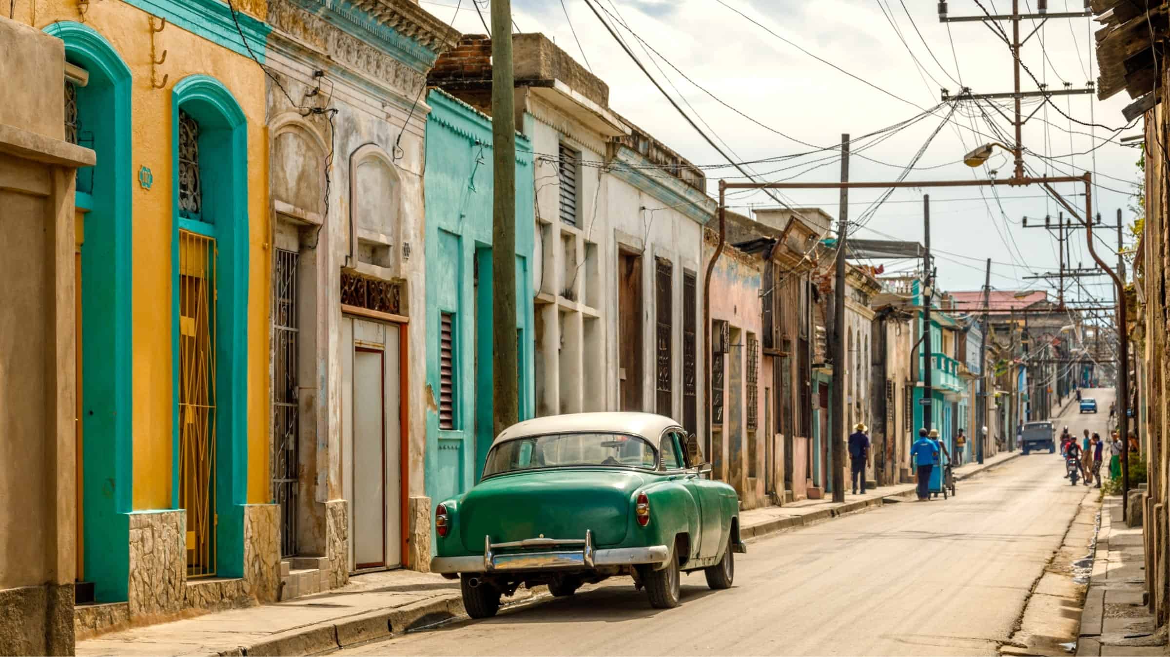 Typical street in Santiago De Cuba 